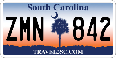 SC license plate ZMN842