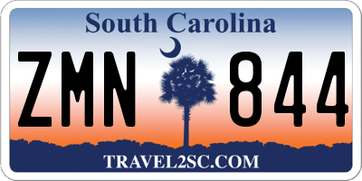 SC license plate ZMN844