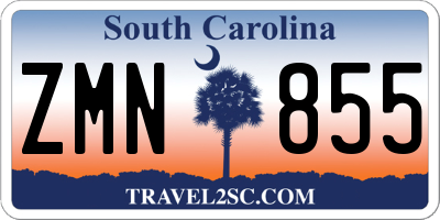 SC license plate ZMN855
