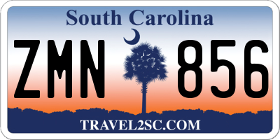 SC license plate ZMN856