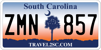 SC license plate ZMN857