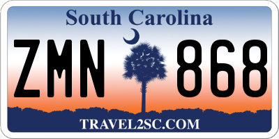 SC license plate ZMN868