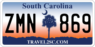 SC license plate ZMN869