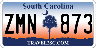 SC license plate ZMN873