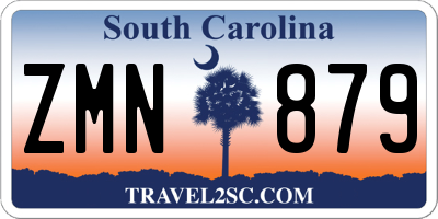 SC license plate ZMN879