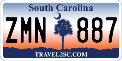 SC license plate ZMN887