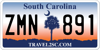 SC license plate ZMN891