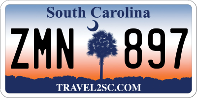 SC license plate ZMN897