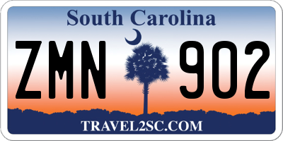 SC license plate ZMN902