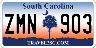 SC license plate ZMN903