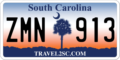 SC license plate ZMN913