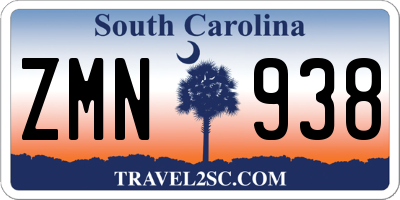 SC license plate ZMN938