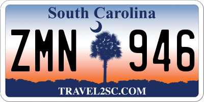 SC license plate ZMN946