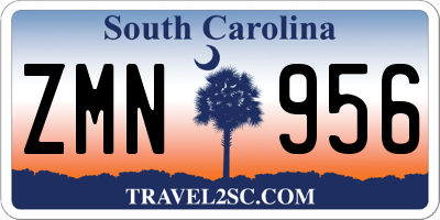 SC license plate ZMN956