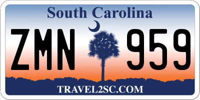 SC license plate ZMN959