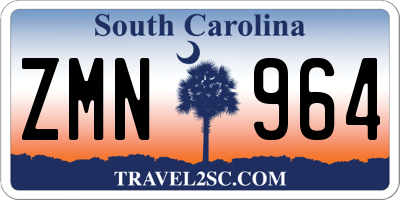 SC license plate ZMN964