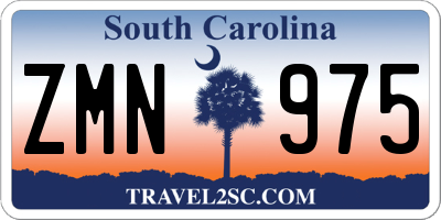 SC license plate ZMN975