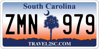 SC license plate ZMN979