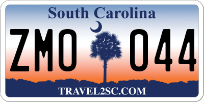 SC license plate ZMO044