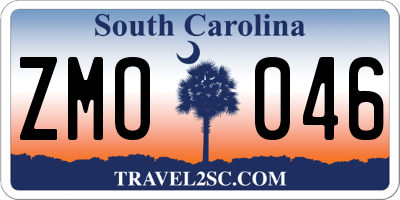SC license plate ZMO046