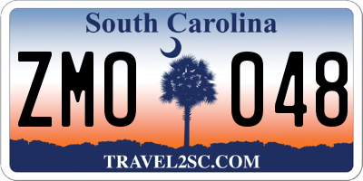 SC license plate ZMO048