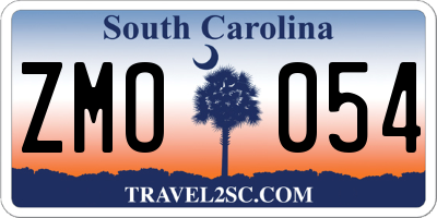 SC license plate ZMO054