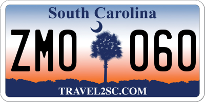 SC license plate ZMO060