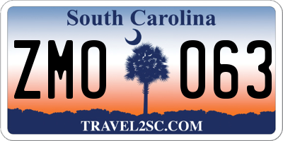 SC license plate ZMO063