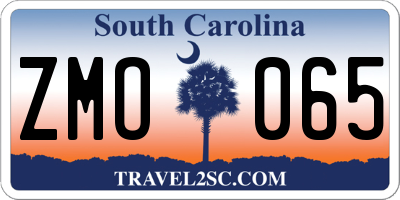 SC license plate ZMO065