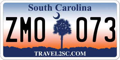 SC license plate ZMO073