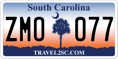 SC license plate ZMO077