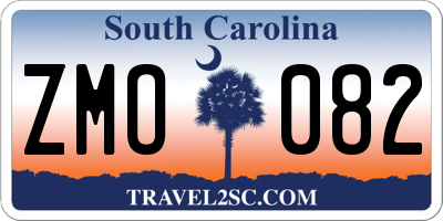 SC license plate ZMO082