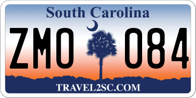 SC license plate ZMO084