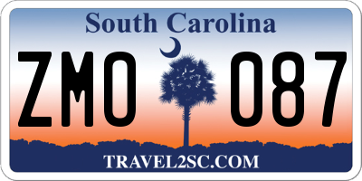 SC license plate ZMO087
