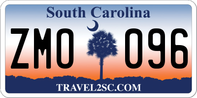 SC license plate ZMO096
