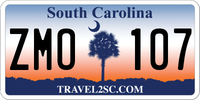 SC license plate ZMO107