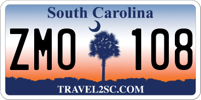 SC license plate ZMO108