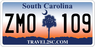 SC license plate ZMO109