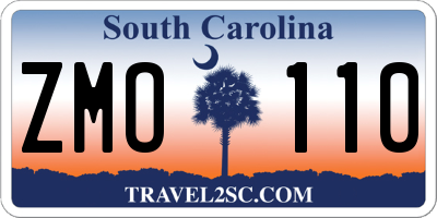SC license plate ZMO110