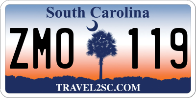 SC license plate ZMO119
