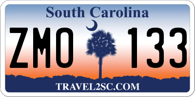SC license plate ZMO133
