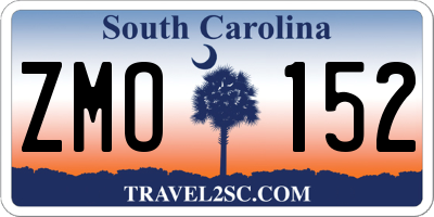 SC license plate ZMO152