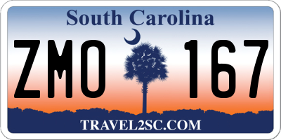 SC license plate ZMO167