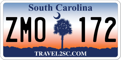 SC license plate ZMO172