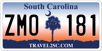 SC license plate ZMO181