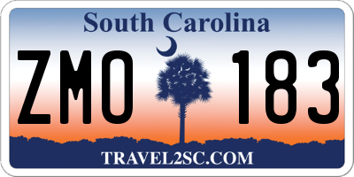 SC license plate ZMO183