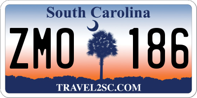SC license plate ZMO186