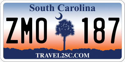 SC license plate ZMO187