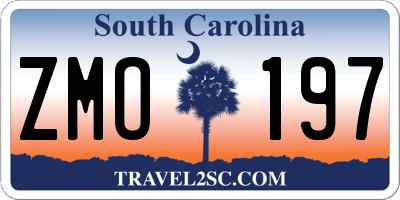 SC license plate ZMO197