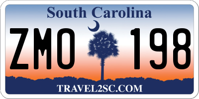 SC license plate ZMO198